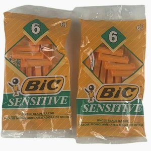 BIC Sensitive Single Blade Disposable Razor 6 Each